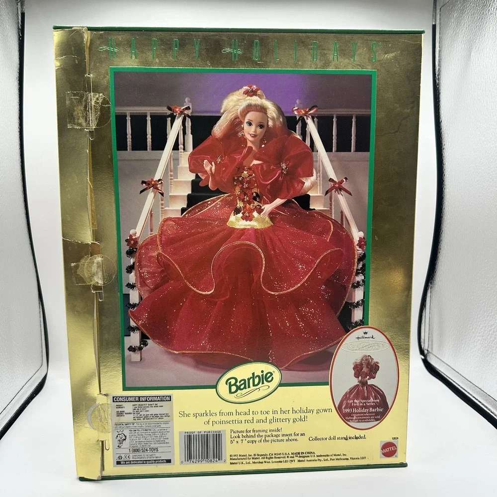1993 Happy Holidays Special Edition Barbie Doll In Original Box  No. 10824